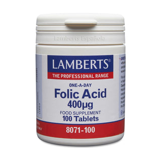 Ácido fólico 100 tabletas de 400μg