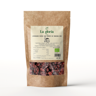 Arándanos rojos BIO con sirope de manzana 125gr