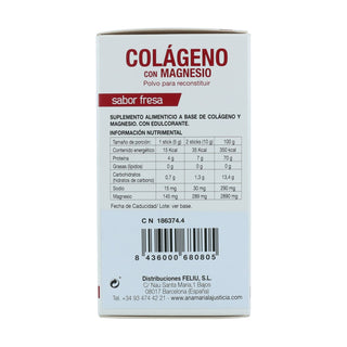 Colágeno con magnesio sabor fresa 20 sticks 5GR