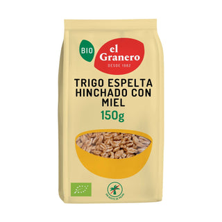 Trigo espelta hinchado con miel BIO 150 g