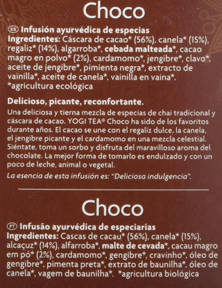 Yogi Tea Chocolate Bio 17 Bolsas