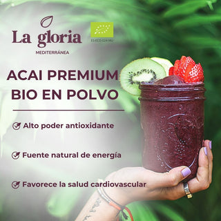 Açaí en Polvo Ecológico – 100% Natural y Puro | 120g | Superalimento Antioxidante y Energizante – Apto para Veganos – Fuente de Vitaminas, Minerales y Fibra