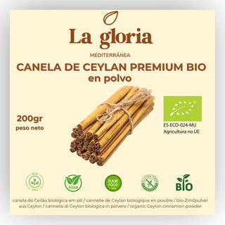 Canela de Ceylán Premium en Polvo Ecológica 100% Bio Natural | Ceylon Cinnamon Bio | Sabor Dulce y Aromático – La Gloria Mediterránea