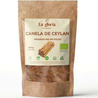 Canela de Ceylán Premium en Polvo Ecológica 100% Bio Natural | Ceylon Cinnamon Bio | Sabor Dulce y Aromático – La Gloria Mediterránea