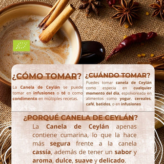 Canela de Ceylán Premium en Polvo Ecológica 100% Bio Natural | Ceylon Cinnamon Bio | Sabor Dulce y Aromático – La Gloria Mediterránea