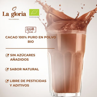 Cacao en Polvo Ecológico 100% Bio – Cacao Puro Rico en Fibra para Batidos y Repostería | La Gloria Mediterránea