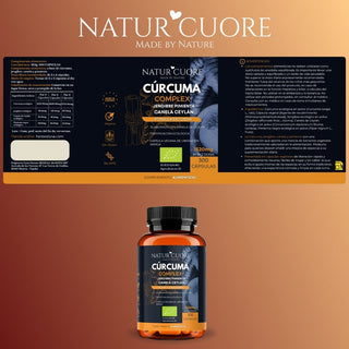 Cúrcuma Orgánica Complex 1520 mg con Jengibre, Pimienta Negra y Canela Ceylán