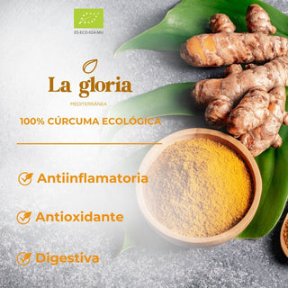 Cúrcuma Ecológica 100% Bio en Polvo | Alta en Curcumina | Ideal para Golden Milk, Infusiones, Smoothies y Cocina Saludable – Superalimento Vegano Sin Aditivos