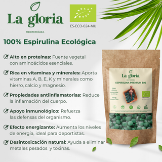 Espirulina Premium Bio en tabletas