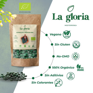 Espirulina Ecológica 100% Bio 100% en Comprimidos – Tableta | Alga Pura - Suplemento Natural Ecológico | Espirulina Verde para Adelgazar, Detox y Energía