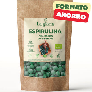 Espirulina Ecológica 100% Bio 100% en Comprimidos – Tableta | Alga Pura - Suplemento Natural Ecológico | Espirulina Verde para Adelgazar, Detox y Energía