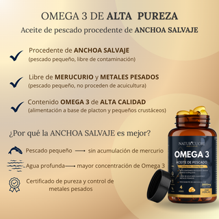 Omega 3 Aceite de Pescado 1000 mg 120 perlas