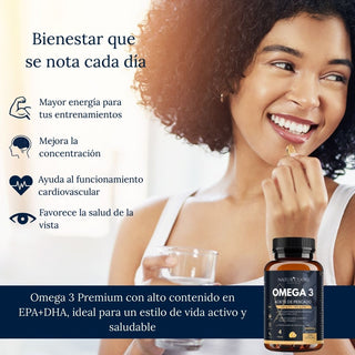 Omega 3 2000mg | 240 perlas | 4 meses | Anchoa Salvaje | Sin Mercurio | Alta concentración EPA700 mg+DHA 500mg | Vitamina E - Naturcuore - Cápsulas de Fish Oil Naturcuore