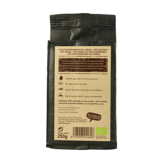 Cafe descafeinado molido 100% arabico BIOCOP 250G