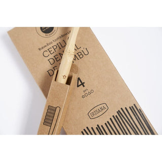 Cepillo Dental 4 Uds Carbón Activo Bambú