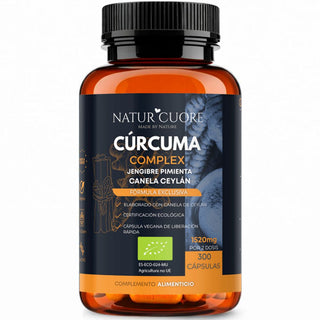 Cúrcuma Orgánica Complex 1520 mg con Jengibre, Pimienta Negra y Canela Ceylán