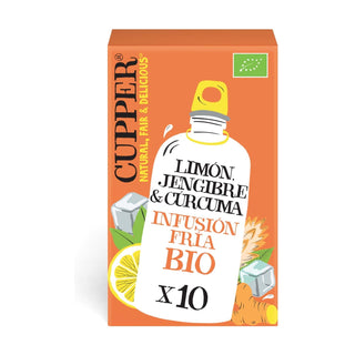 Infusión fria con limón, jenjibre y cúrcuma Bio 10 bolsas