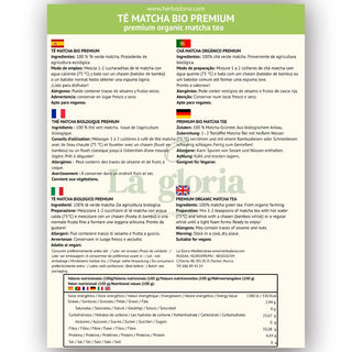 Té Matcha Ecológico 100% y Orgánico en Polvo – Grado Premium – Natural BIO – La Gloria Mediterránea