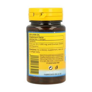 Aceite de Hígado de Bacalo 1000mg 30 Perlas