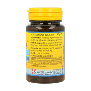 Aceite de Hígado de Bacalo 1000mg 30 Perlas
