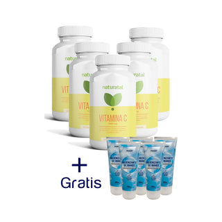 Pack 5 Vitamina C y 5 Gel Hidroalcohólico 200ml de Regalo