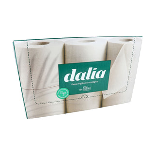 Pack 6 rollos de papel higiénico sin blanquear Bio 35m