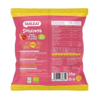 Smilitos de fresa y plátano Bio 25GR