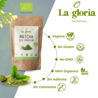 Té Matcha Ecológico 100% y Orgánico en Polvo – Grado Premium – Natural BIO – La Gloria Mediterránea