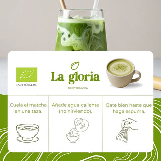 Té Matcha Ecológico 100% y Orgánico en Polvo – Grado Premium – Natural BIO – La Gloria Mediterránea